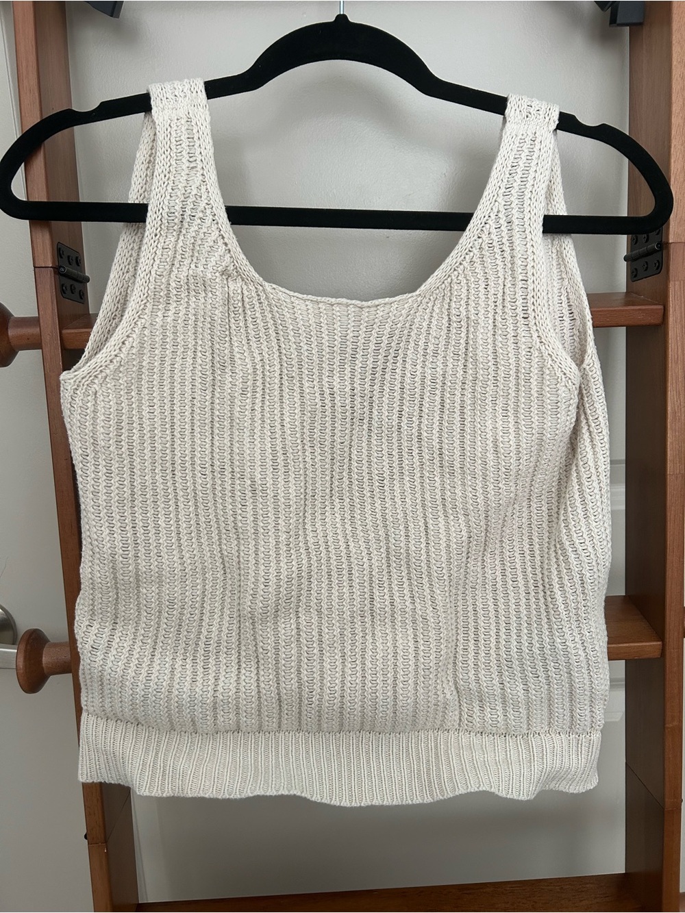 moon & madison Cream Ribbed Knit Tank